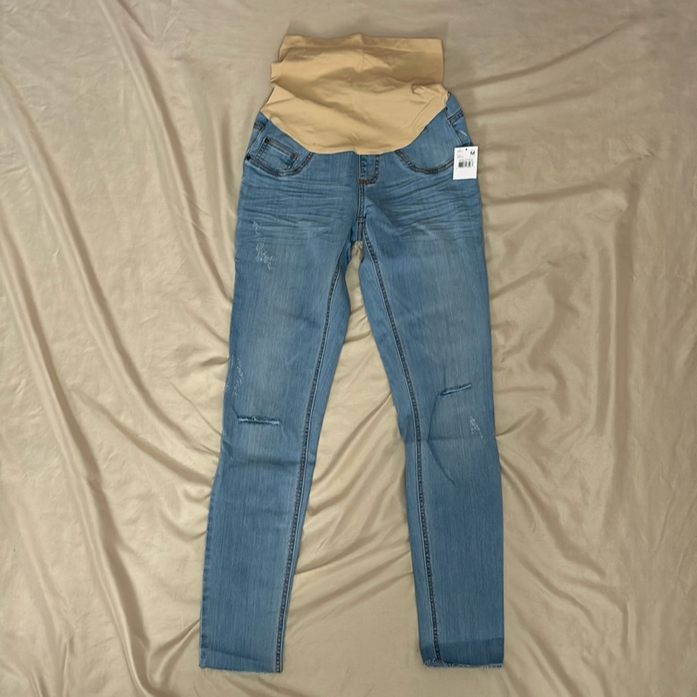 Indigo blue stretch maternity jeans size medium